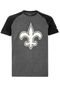 Camiseta New Era Raglan New Orleans Saints Cinza - Marca New Era