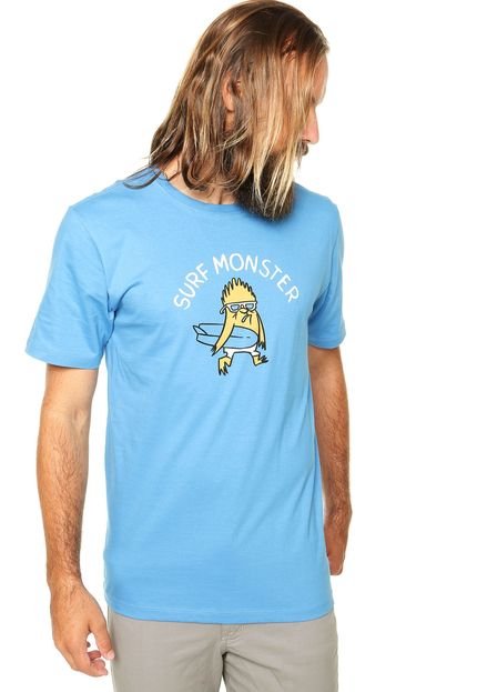 Camiseta Wave Giant Surf Monster Azul - Marca Wave Giant