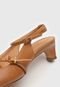 Scarpin Slingback Santa Lolla Liso Caramelo - Marca Santa Lolla