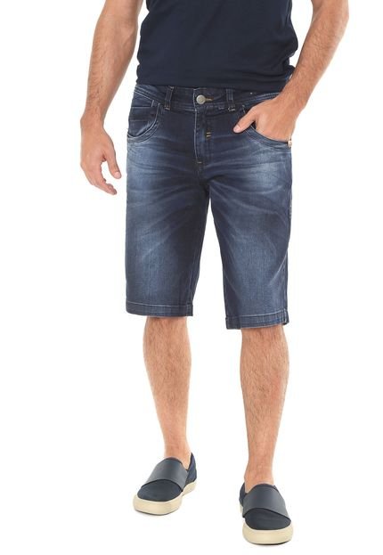 Bermuda Jeans Zune Reta Five Pockets Azul - Marca Zune