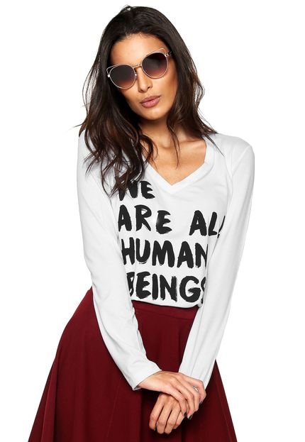 Camiseta Disparate Human Beings Branca - Marca Disparate