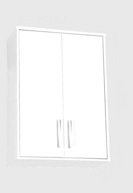 Armário p/ lavanderia 2 portas suspenso branco fosco Santos Dumont - Marca Móveis Santos Dumont Sapateira