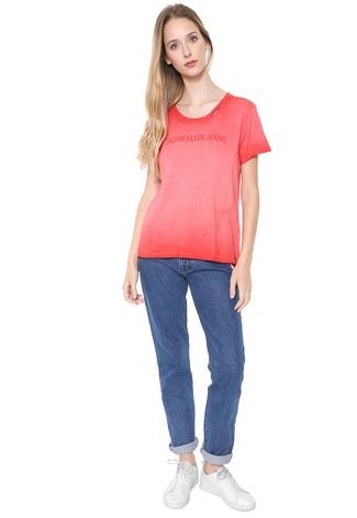 Blusa Calvin Klein Jeans Mullet Vermelha