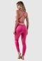 Macacão Feminino Com Bojo Longo Cruzado 4 Estações Cintura Alta Moda Fitness Rosa - Marca 4 Estações