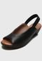 Peep Toe Usaflex Liso Preto - Marca Usaflex