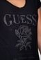 Camiseta Hotfix Flower Guess - Marca Guess