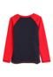 Camiseta Marisol Menina Color Block Preta/Vermelha - Marca Marisol
