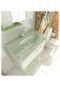 Gabinete para Banheiro 80 cm com 2 Peças Linea 17 Branco e Verde Tomdo - Marca Tomdo