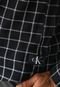 Camisa Calvin Klein Jeans Slim Dark Plaid Preta - Marca Calvin Klein Jeans