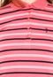 Vestido Polo Aleatory Curto Listrado Rosa - Marca Aleatory