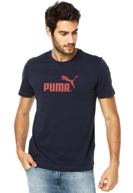 Camiseta Puma Large No.1 Logo Methyl Azul - Marca Puma