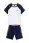 Conjunto Infantil Menino Camiseta   Bermuda Kyly Moving Branco - Marca Kyly