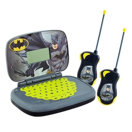 KIT Laptop do Batman bilíngue    Walkie-talkie Batman - Marca Candide