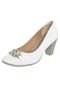Scarpin Piccadilly Pedraria Branco - Marca Piccadilly