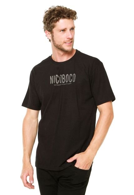 Camiseta Manga Curta Nicoboco Dark Wave Preta - Marca Nicoboco
