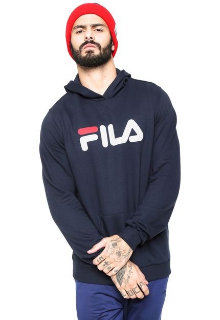 Moletom Fechado Fila Letter New Azul-Marinho - Marca Fila