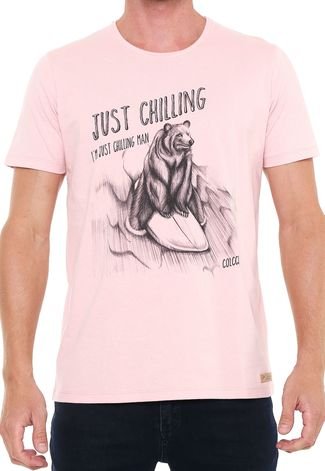 Camiseta Colcci Chilling Rosa