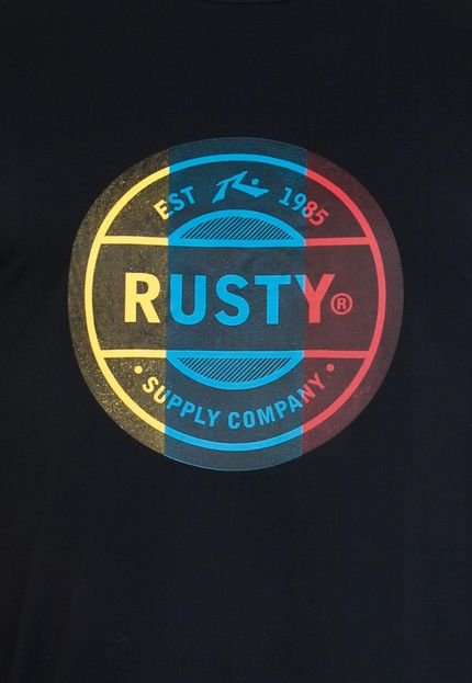 Blusa Rusty Lycra Malha Surf Easy Preta - Marca Rusty