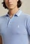 Camisa Polo Polo Ralph Lauren Slim Logo Bordado Azul - Marca Polo Ralph Lauren