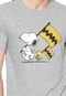 Camiseta Snoopy Manga Curta Flags Cinza - Marca Snoopy