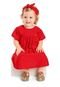 Vestido e Faixa em Laise para Bebê Quimby Vermelho - Marca Quimby