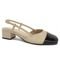 Sapato Slingback Bicolor Salto Baixo Via Marte Creme e Preto - Marca Via Marte