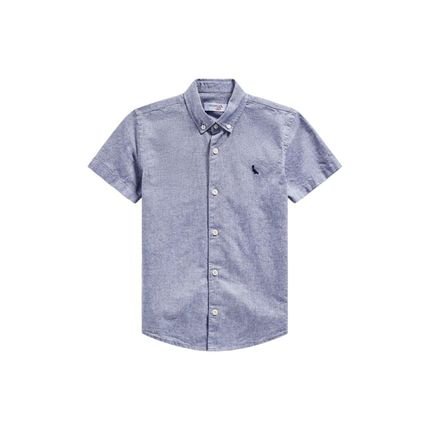 Camisa Mini Mc Oxford Color Reserva Mini Azul Marinho - Marca Reserva Mini