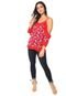 Blusa Ciganinha Lily Fashion Floral Vermelha - Marca Lily Fashion