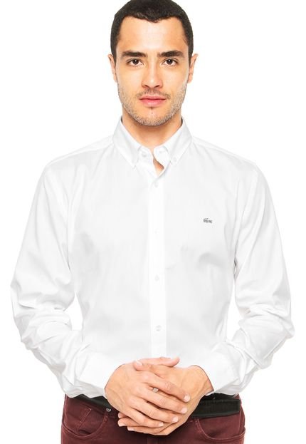 Camisa Lacoste Bordado Branca - Marca Lacoste
