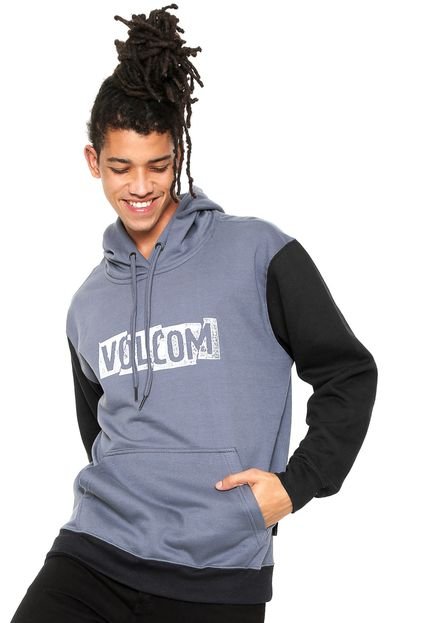 Moletom Flanelado Fechado Volcom Crisp Stone Azul - Marca Volcom