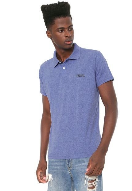 Camisa Polo Fatal Reta Fashion Basic Azul - Marca Fatal