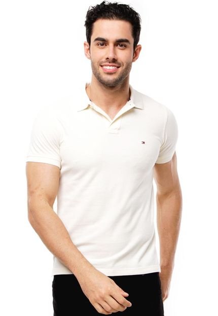 Camisa Polo Tommy Hilfiger Cotton Off-White - Marca Tommy Hilfiger