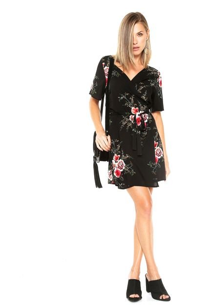 Vestido Balboa Curto Estampado Preto - Marca Balboa