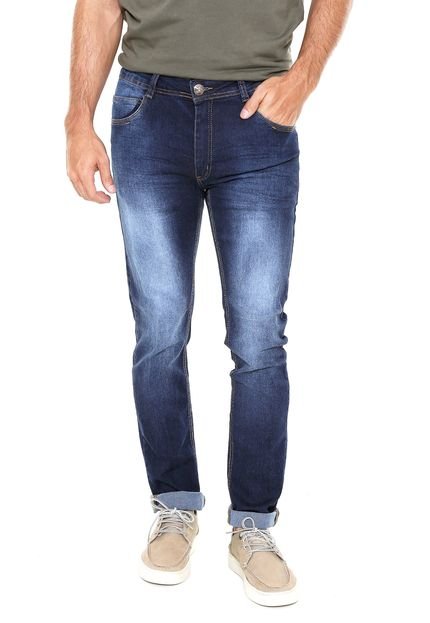 Calça Jeans Terminal Jeans Skinny Estonada Azul - Marca Terminal Jeans