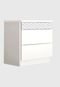 Mesa de Cabeceira  Murano Box 3 Gavetas Branco Móveis Fazzio - Marca Móveis Fazzio