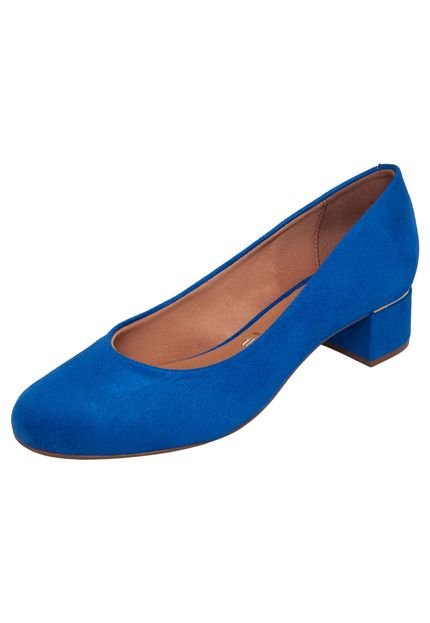 Scarpin Vizzano Bico Redondo Azul - Marca Vizzano