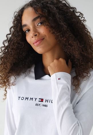 Camiseta Tommy Hilfiger Logo Branca