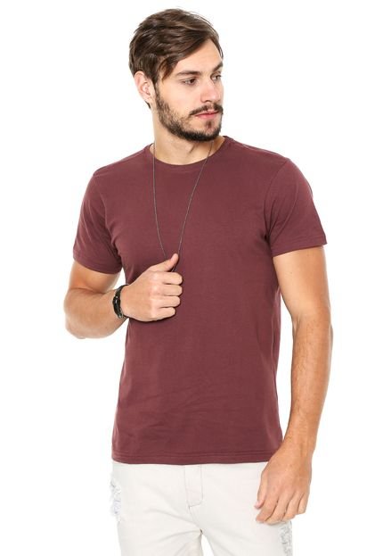 Camiseta FiveBlu Manga Curta Essential Colors Vinho - Marca FiveBlu