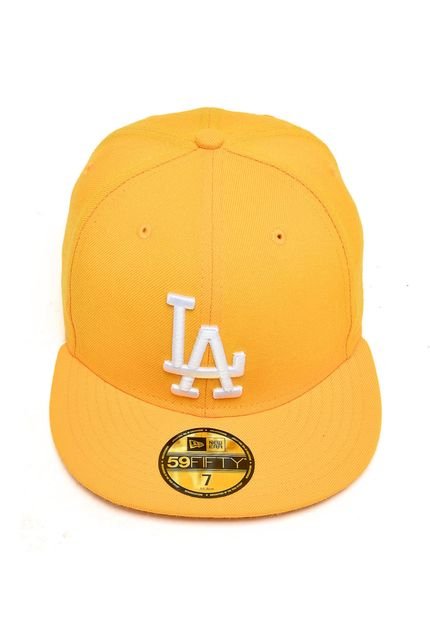 Boné New Era Fitted LA Dodgers Amarelo - Marca New Era