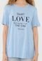 Camiseta Colcci Self Love Azul - Marca Colcci