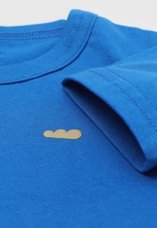 Camiseta Marlan Infantil Logo Azul