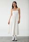 Vestido GAP Midi Liso Off-White - Marca GAP