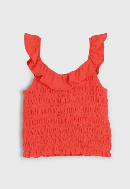 Blusa GAP Babado Laranja - Marca GAP