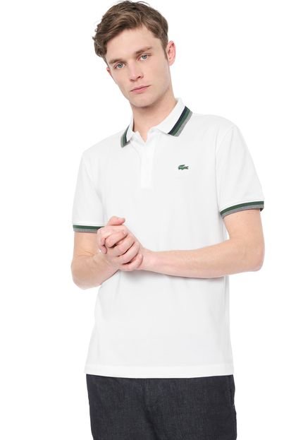 Camisa Polo Lacoste Slim Logo Branca - Marca Lacoste