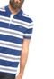 Camisa Polo Lacoste Regular Fit Listras Azul/Branca - Marca Lacoste
