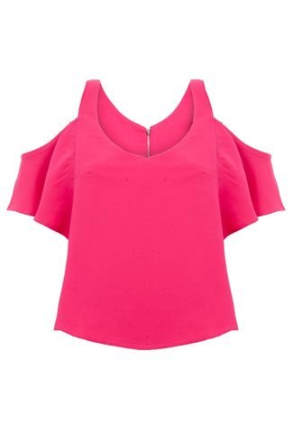 Blusa Pink Connection Cropped Rosa