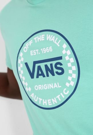 Camiseta Vans Authentic Checker Ss Verde