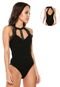 Body H Heli Renda Preto - Marca H Heli