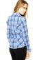 Camisa Mooncity Bolso Xadrez Azul - Marca Mooncity