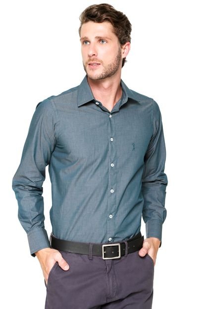 Camisa Aleatory Slim Comfort Verde - Marca Aleatory